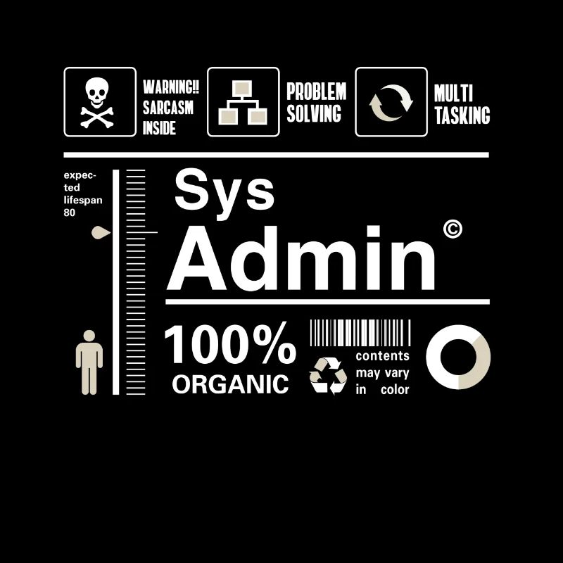 sys admin Inhalt Ironie Humor Computer Nerd pc cor