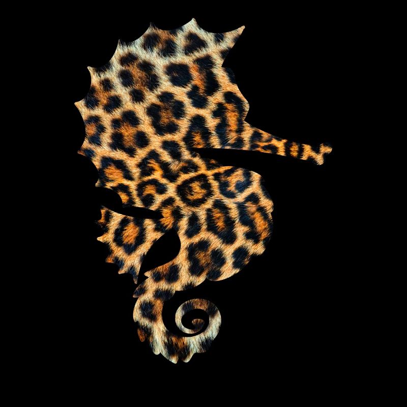 Seepferdchen Leopard Print