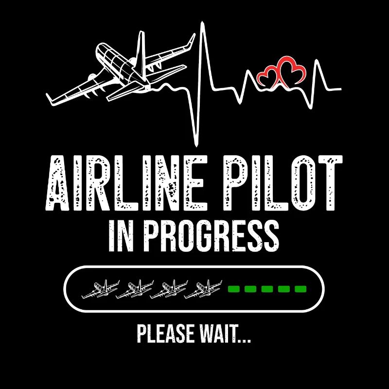 Airline Pilot In Progress Heartbeat Future Pilot