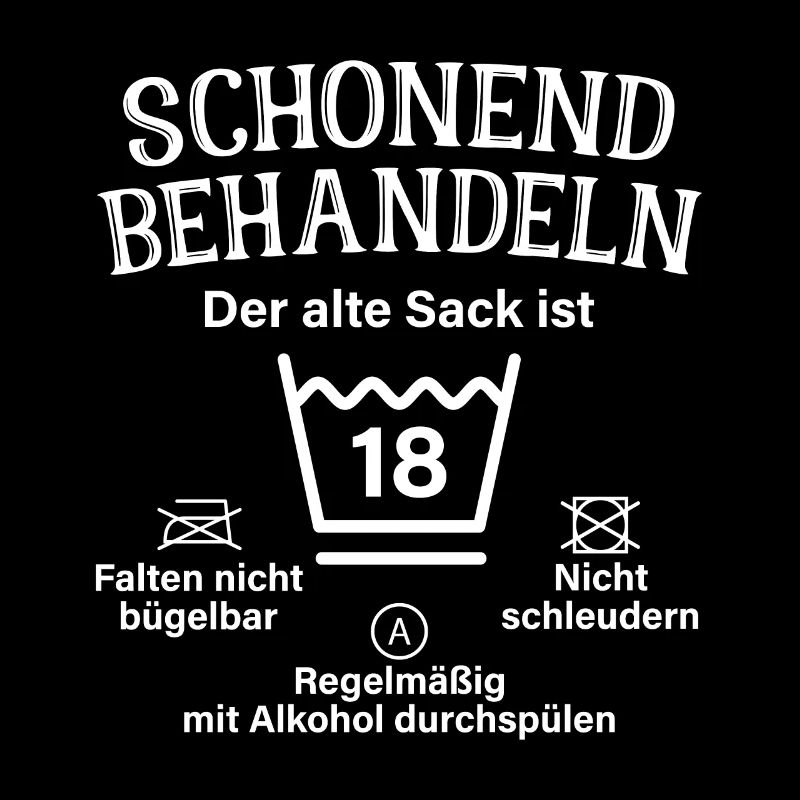 Schonend Behandeln Geschenk 18. Geburtstag Sack