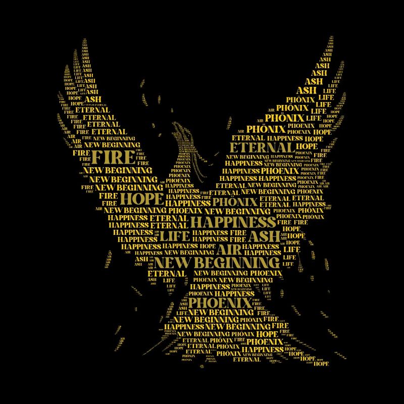 PHOENIX: Word-Art Design! Mythical creatures, mythology