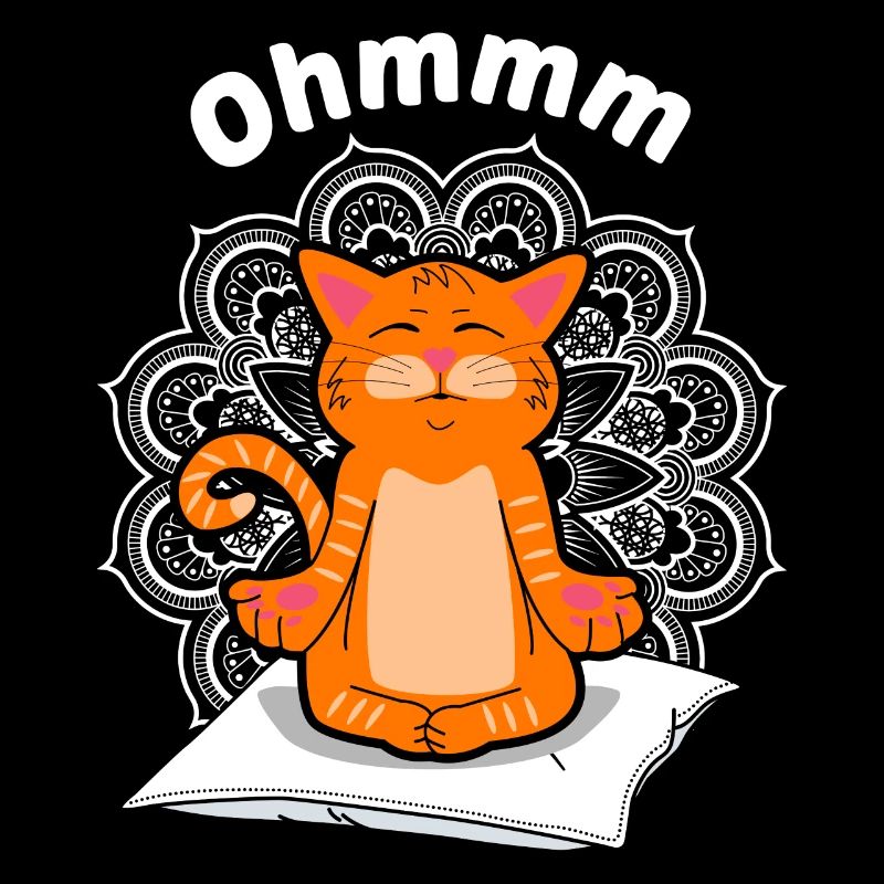 Yoga Cat Meditation Red Cat Hangover Gift