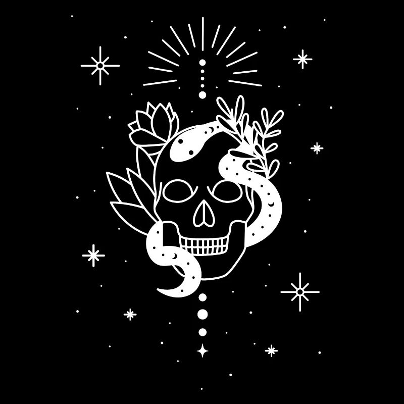 Trippy Occult Skeleton Serpent