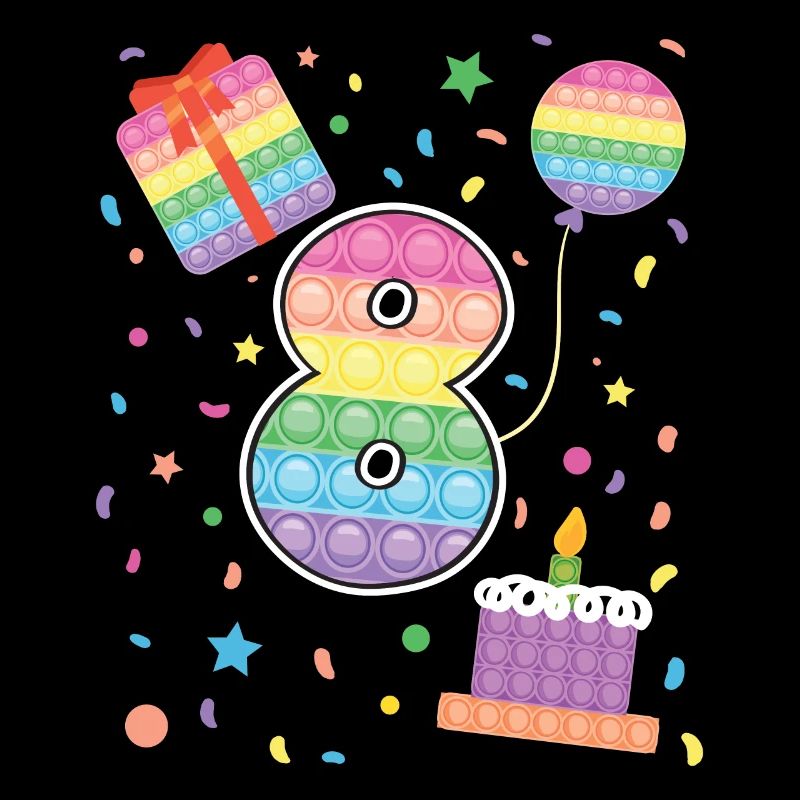 Pop It 8. Geburtstag Mädchen Jungen Fidget