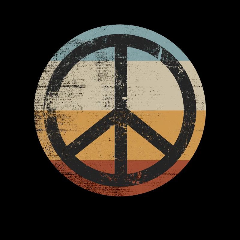 Retro Design Friedenszeichen Peace Zeichen