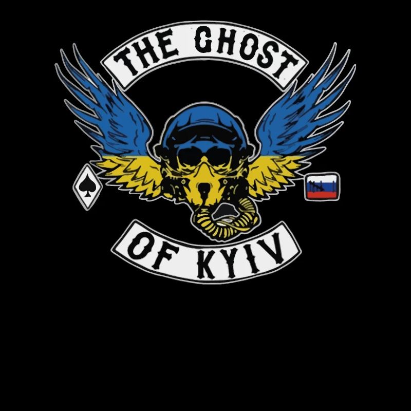 Fantôme de Kiev Drapeau ukrainien Ukraine Fort