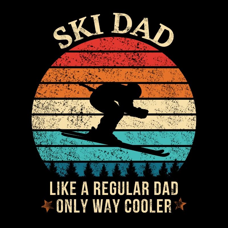 Ski Dad Funny Cute Winter Skiing