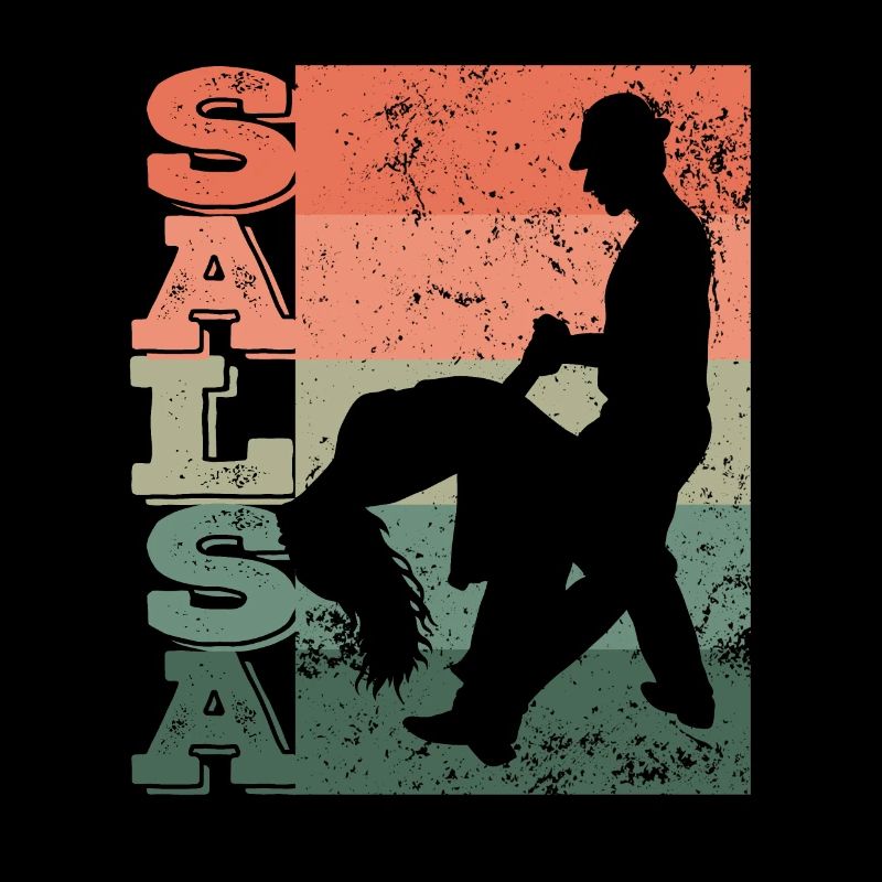 Salsa Dancing Couple Dance Latin American Vintage