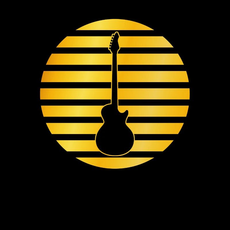 Logo doré de la guitare E