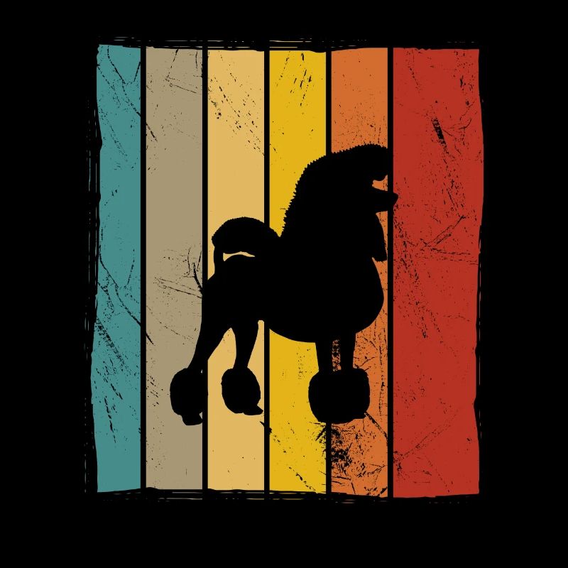Poodle dog lover Retro vintage Gift idea