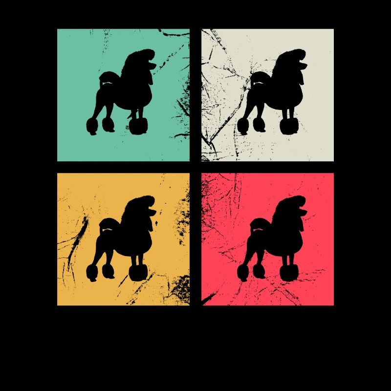 Amoureux des chiens caniche Idée cadeau vintage rétro