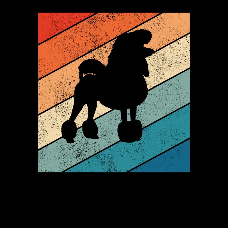 Caniche amoureux des chiens Retro vintage Idée cadeau
