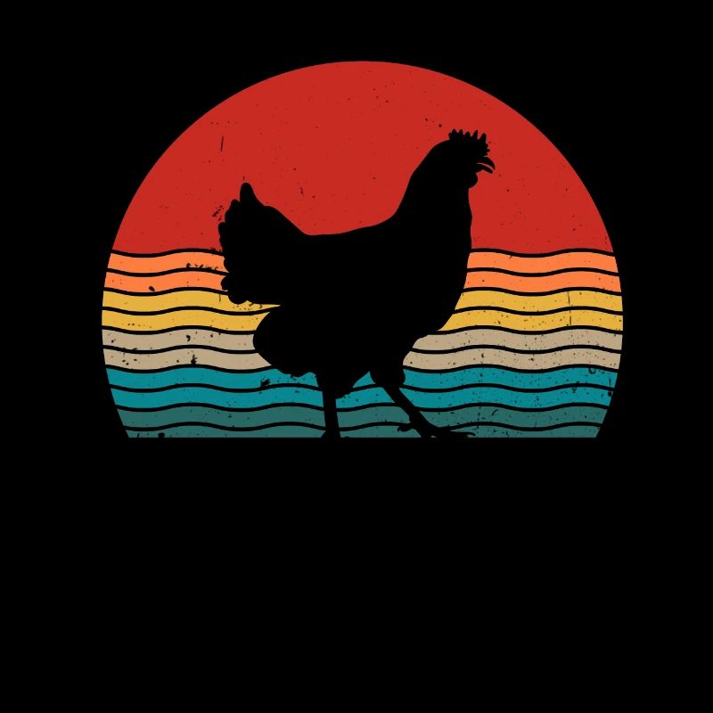 Amateur de poulet Farmer Retro vintage Idée cadeau