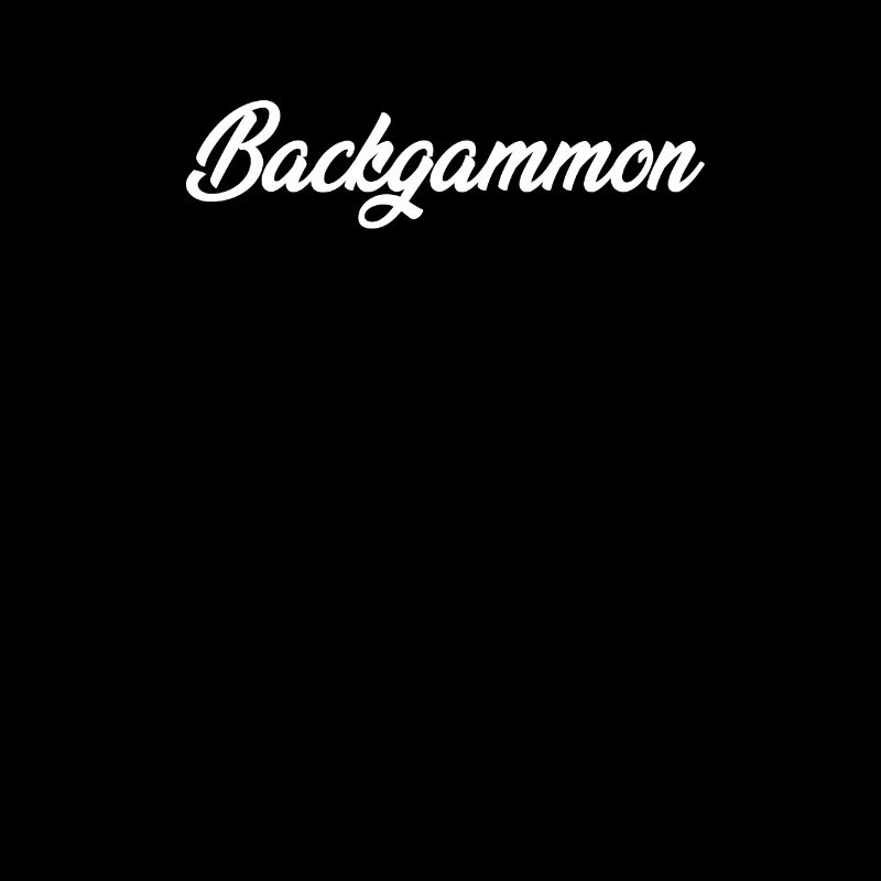 BACKGAMMON CURSIVE TEXT NOVELTY HOBBY