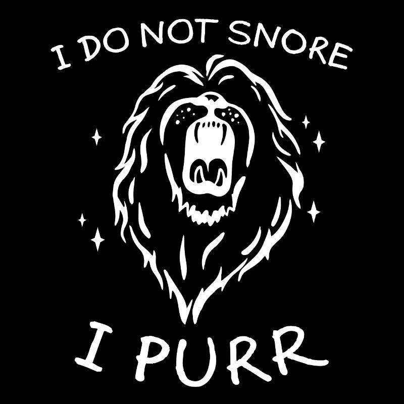 Purring Lion Funny Saying Sleeping Gift