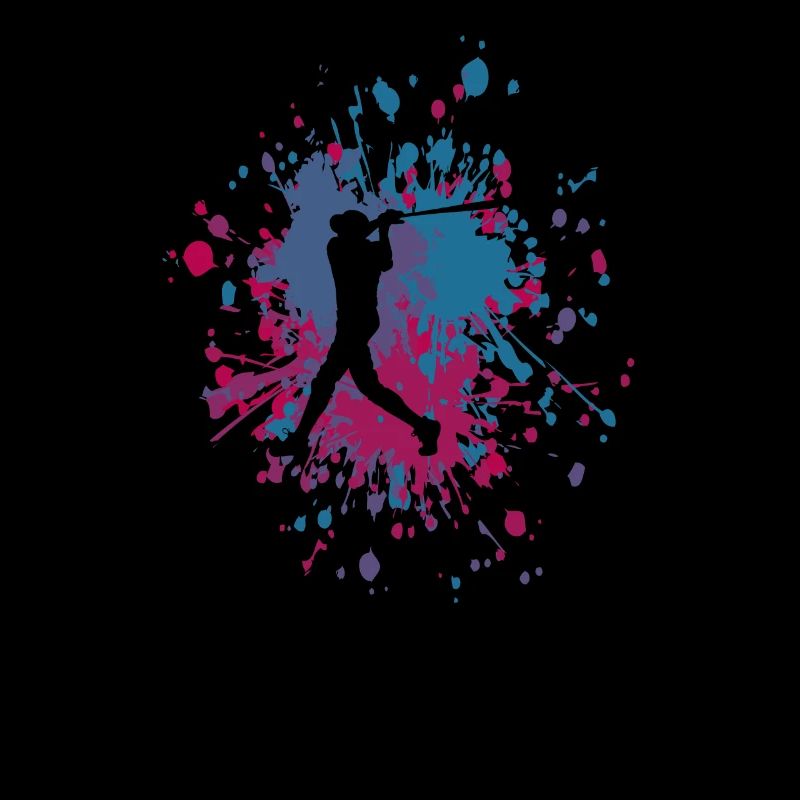 Baseball Player Hitter Color Splash