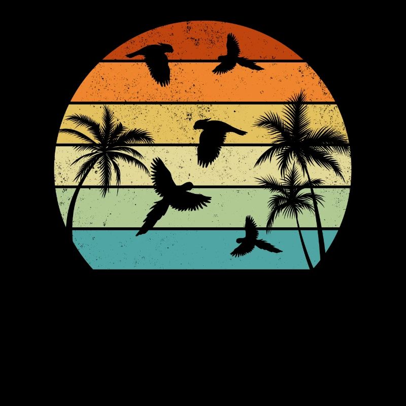 Nymphensittich Vogel Retro Papageien