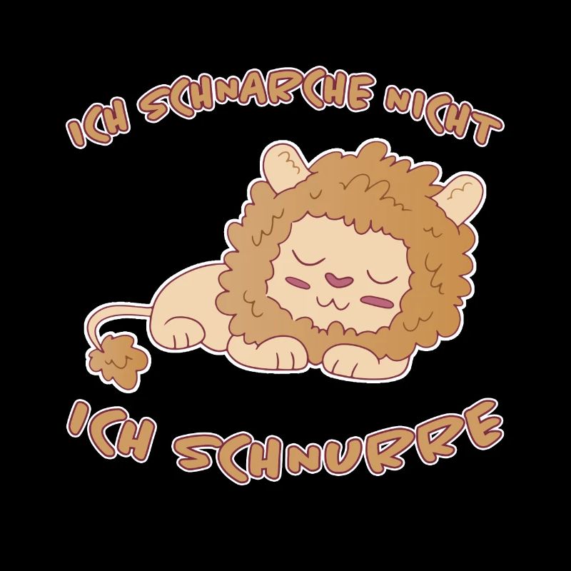 Schnurren Löwe Lustiger Spruch Schlafen Geschenk