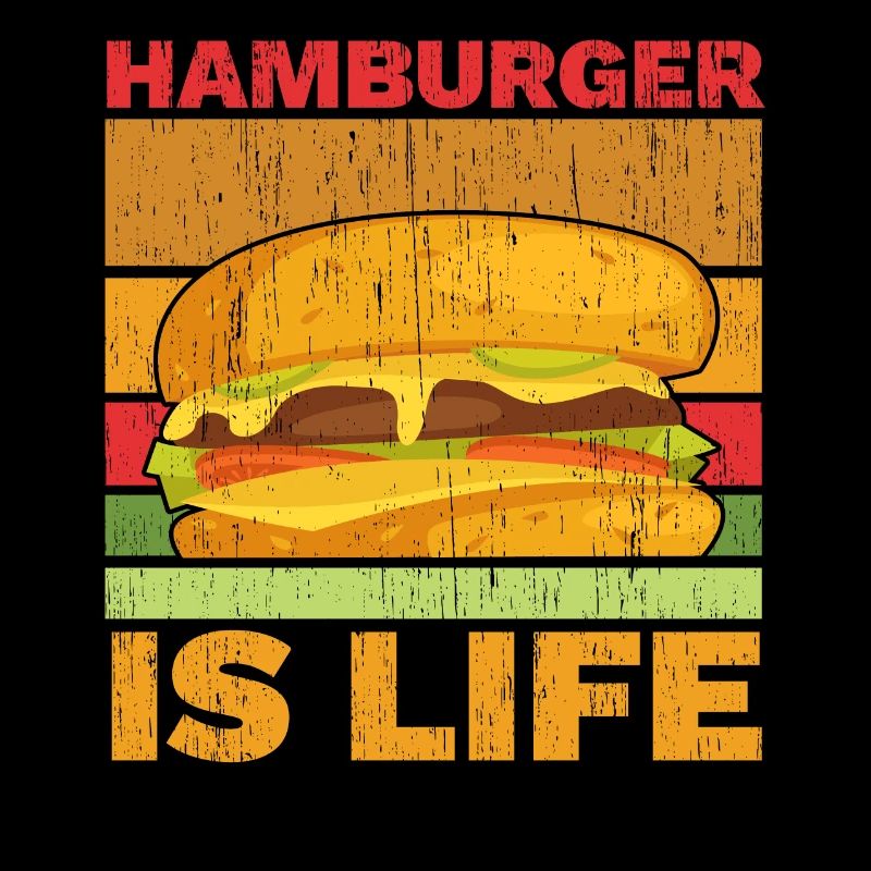 Hamburger ist Leben Burger-Esser Lebensmittel-Lieb