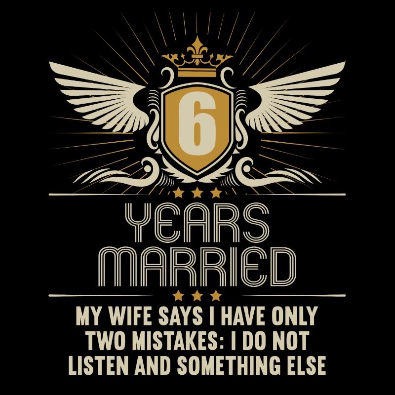 6 years married only 2 mistakes 6.Wedding anniversary
