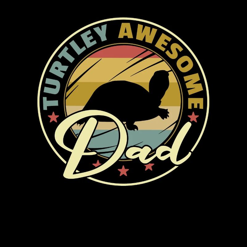 Turtley awesome Dad funny shark fathers Day gift