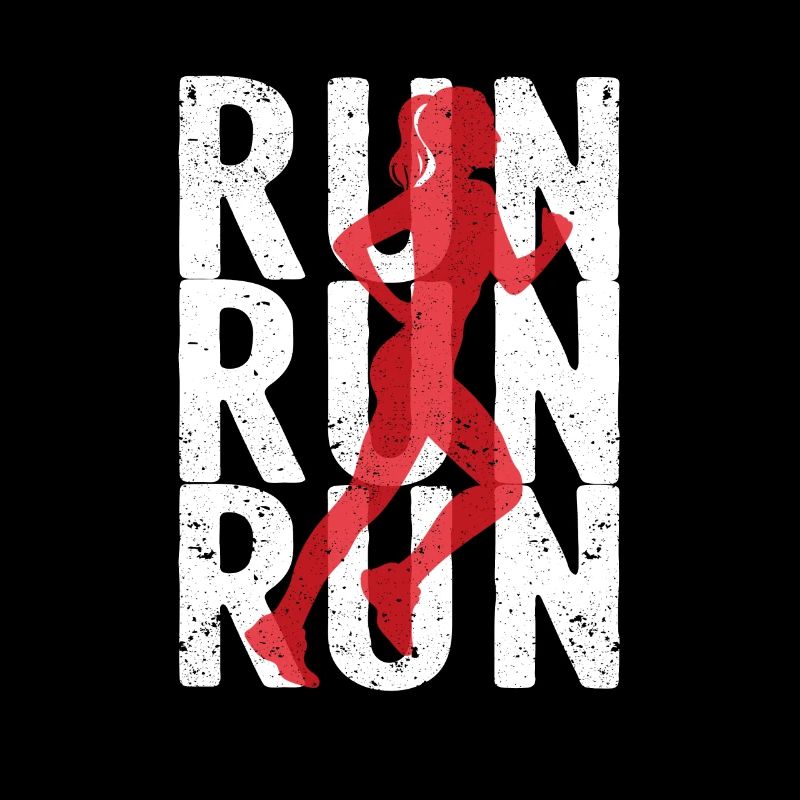 Running Distressed Look Running Funny Jogging