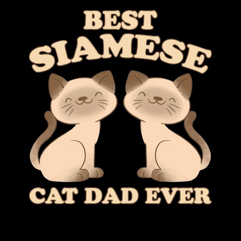 Siamese Spruch Katze Papa Lustige Siamese Geschenk