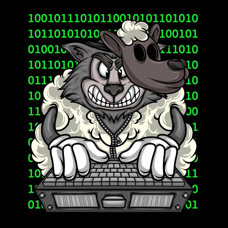 Hacker Wolf im Schafspelz Cybersicherheit