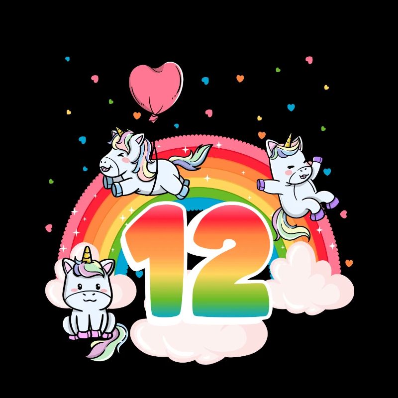 12th Birthday Rainbow Unicorn Theme