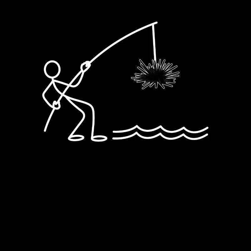 Chiffres du bâton de pêche à l’oursin Pêcheurs Pêche