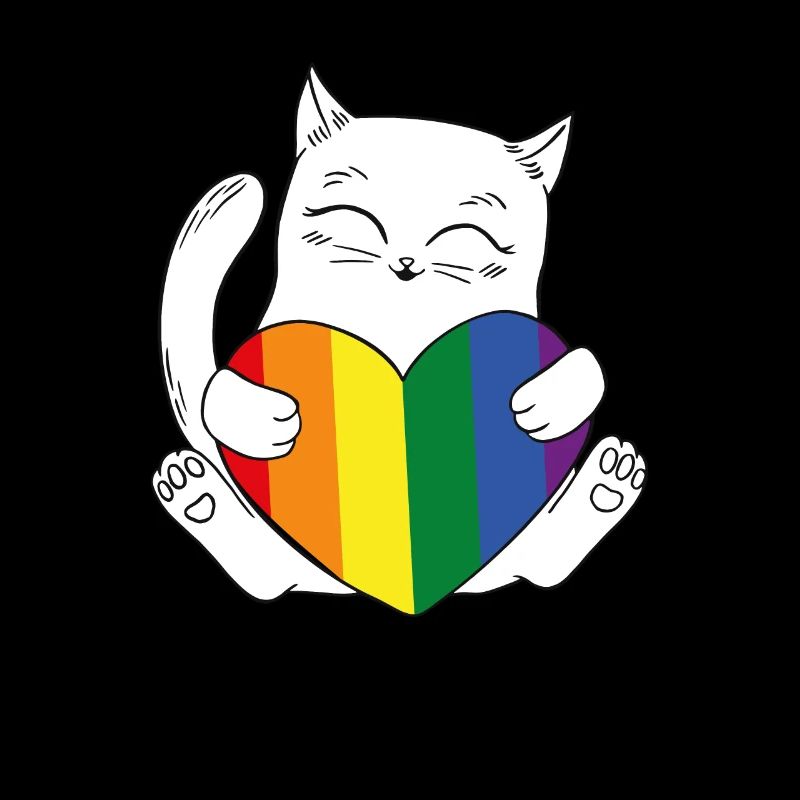 Cat Rainbow LGBT