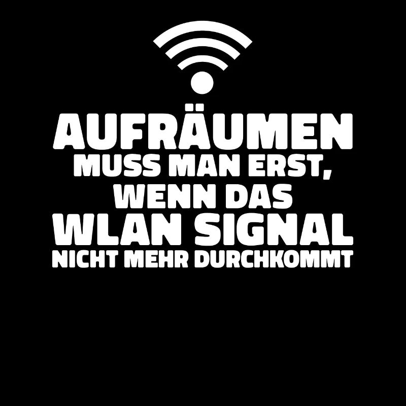 WLAN Signal PC Nerd Statement und Informatiker