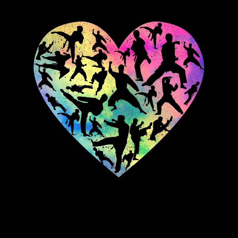 Kampfkunst Herz Liebe Training Karate Tae Kwon Do