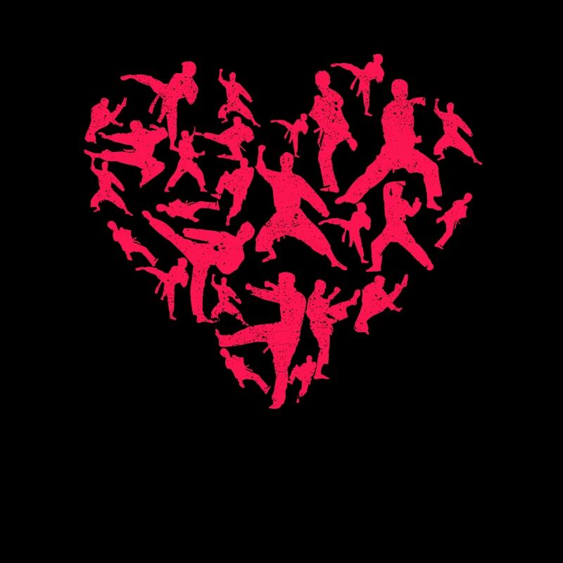 Kampfkunst Herz Liebe Training Karate Tae Kwon Do