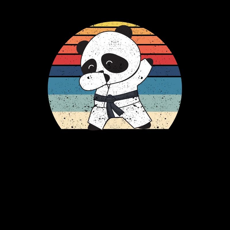 Funny Dabbing Karate Baby Panda Bear Martial Arts