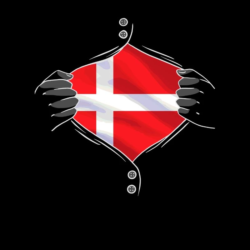Drapeau du Demark fier danois
