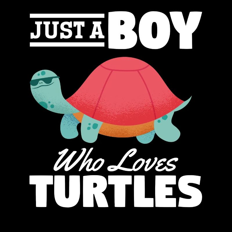 Nur ein Junge, der Schildkröten liebt
