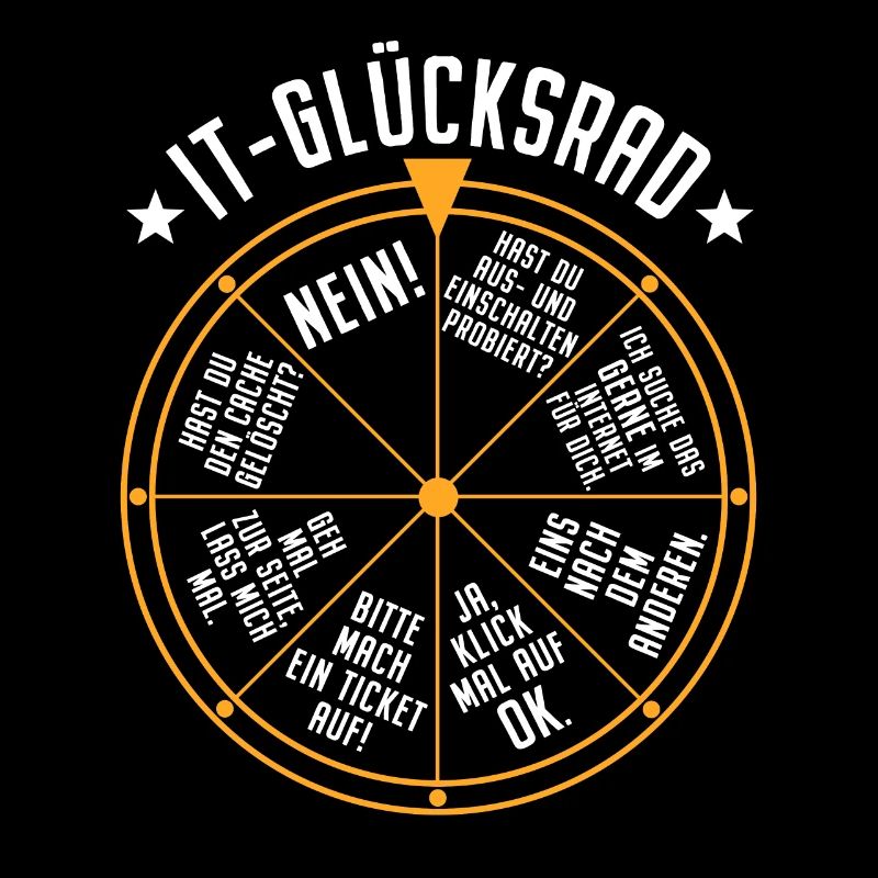 IT Support Glücksrad Service Desk IT Helpdesk Nerd