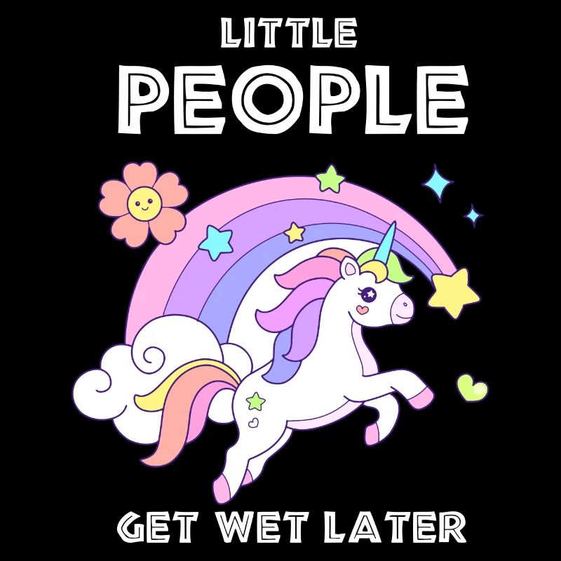 Einhorn Kleine Menschen werden später nass