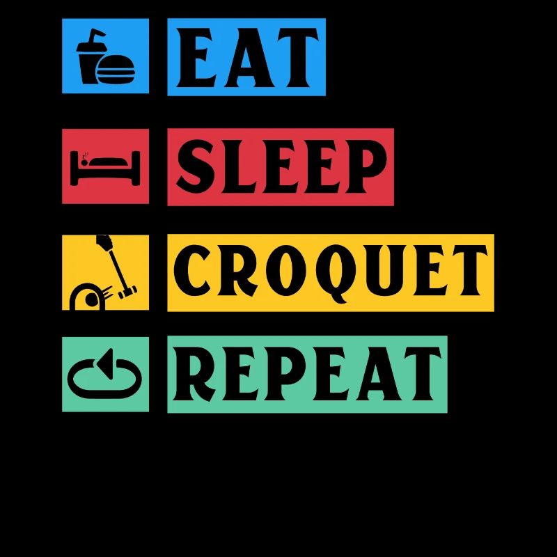 Manger du croquet de sommeil Répéter