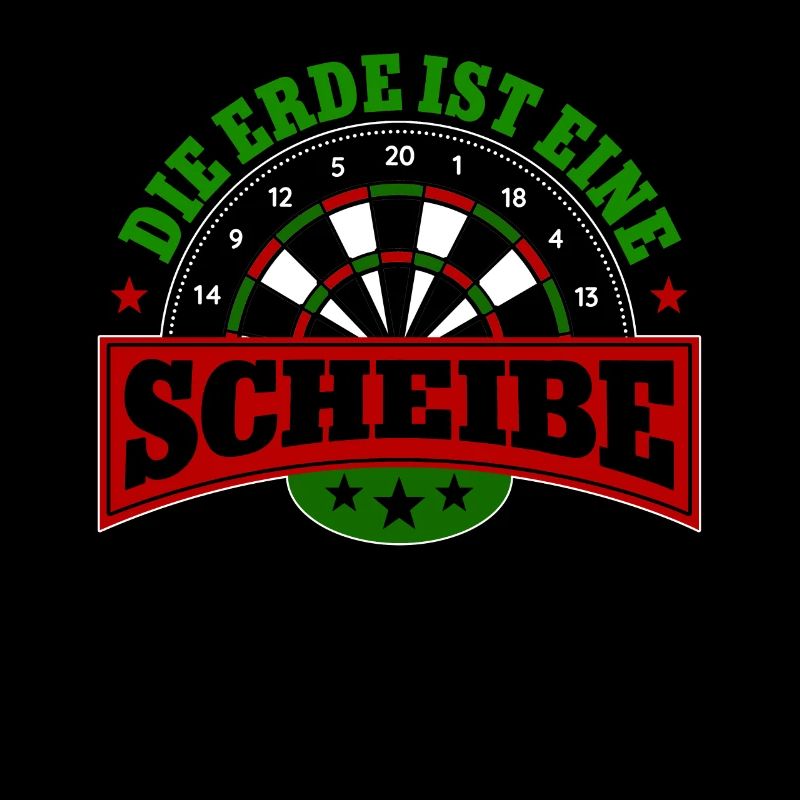 Die Erde ist eine Scheibe Darts Dartspieler