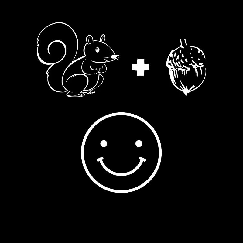 Lustiges Eichhörnchen + Eichhörnchen = Glückliches