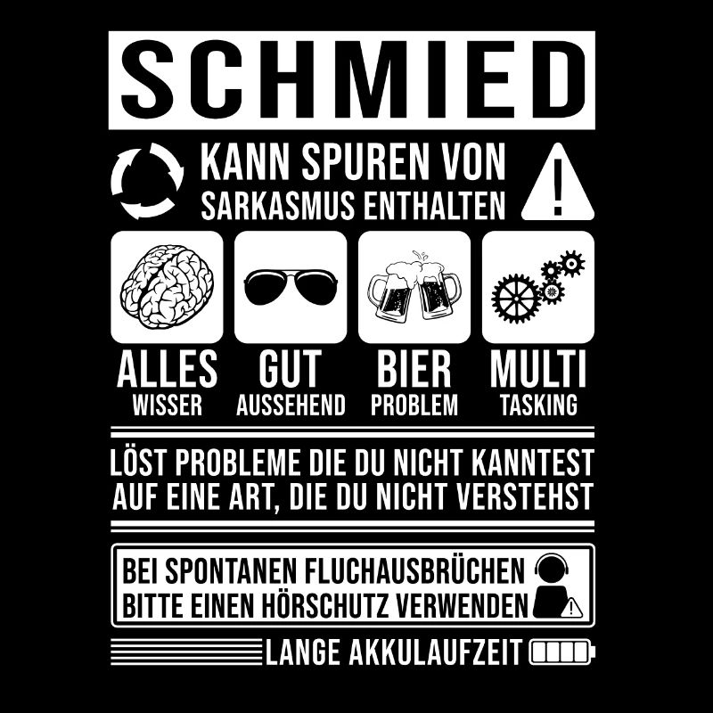 Schmied Spruch lustig