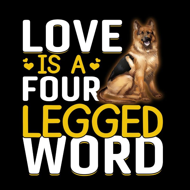 Deutscher Schäferhund Liebe Vierbeiniges Wort