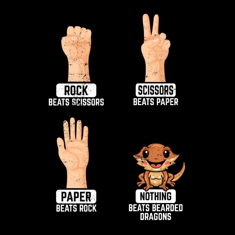 Rock Paper Scissors Nothing Beats Bearded Dragons