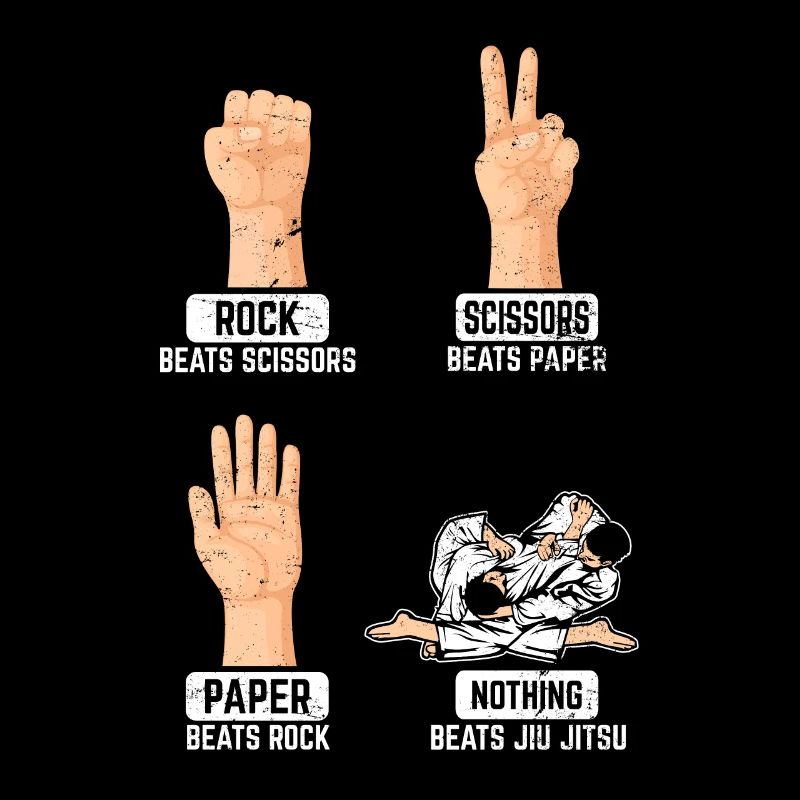 Ciseaux en papier de roche Rien ne vaut le Jiu Jitsu BJJ Ji