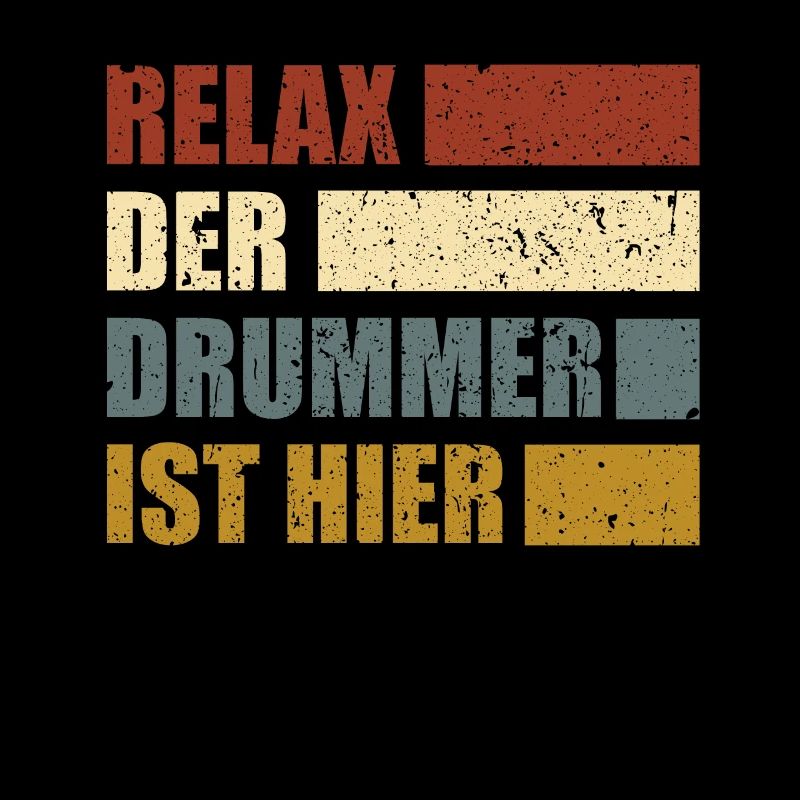 Retro Schlagzeuger Relax Drummer