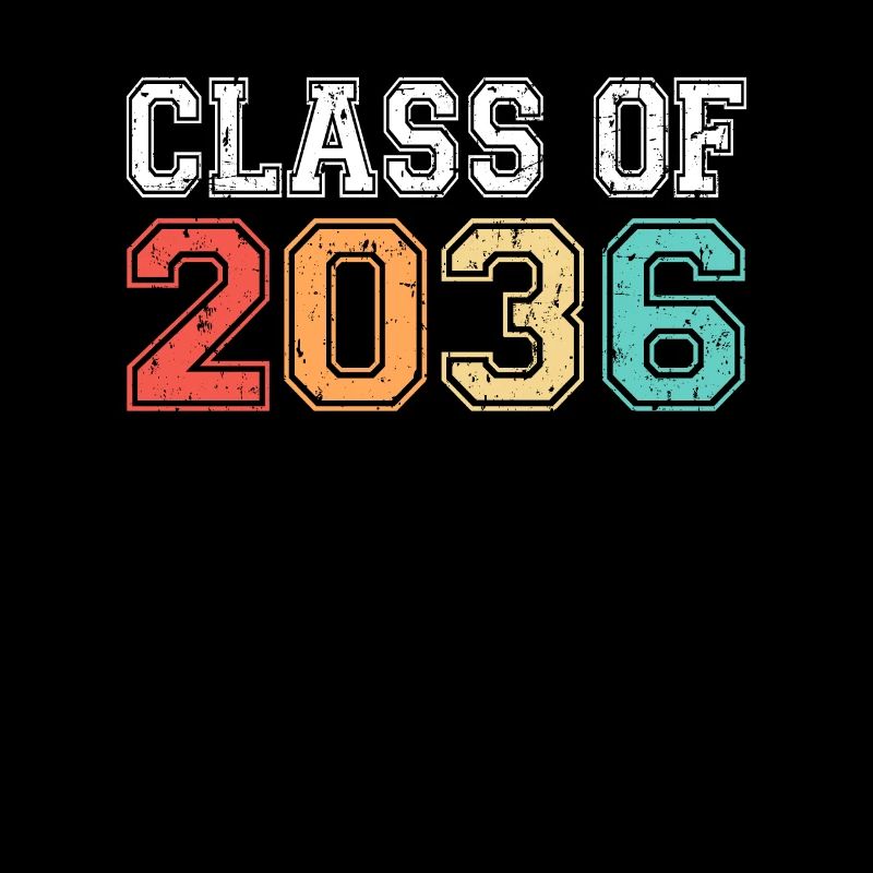Classe de 2036 Graduation Rétro Vintage