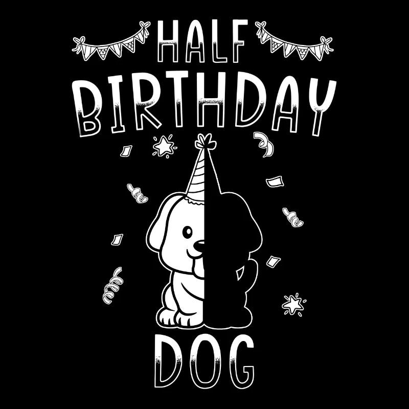 Demi-année 6 mois chien d’anniversaire