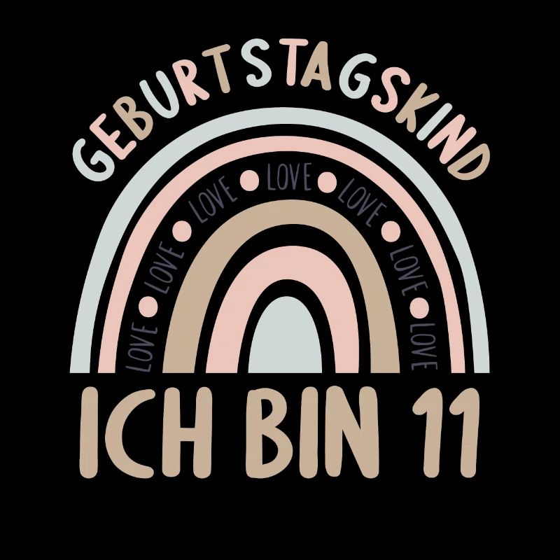 11 Jahre alt Rainbow Regenbogen 11. Geburtstag